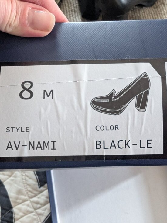 Adrienne Vittadini Nami Loafer Pump Size 8 Black - Picture 8 of 8